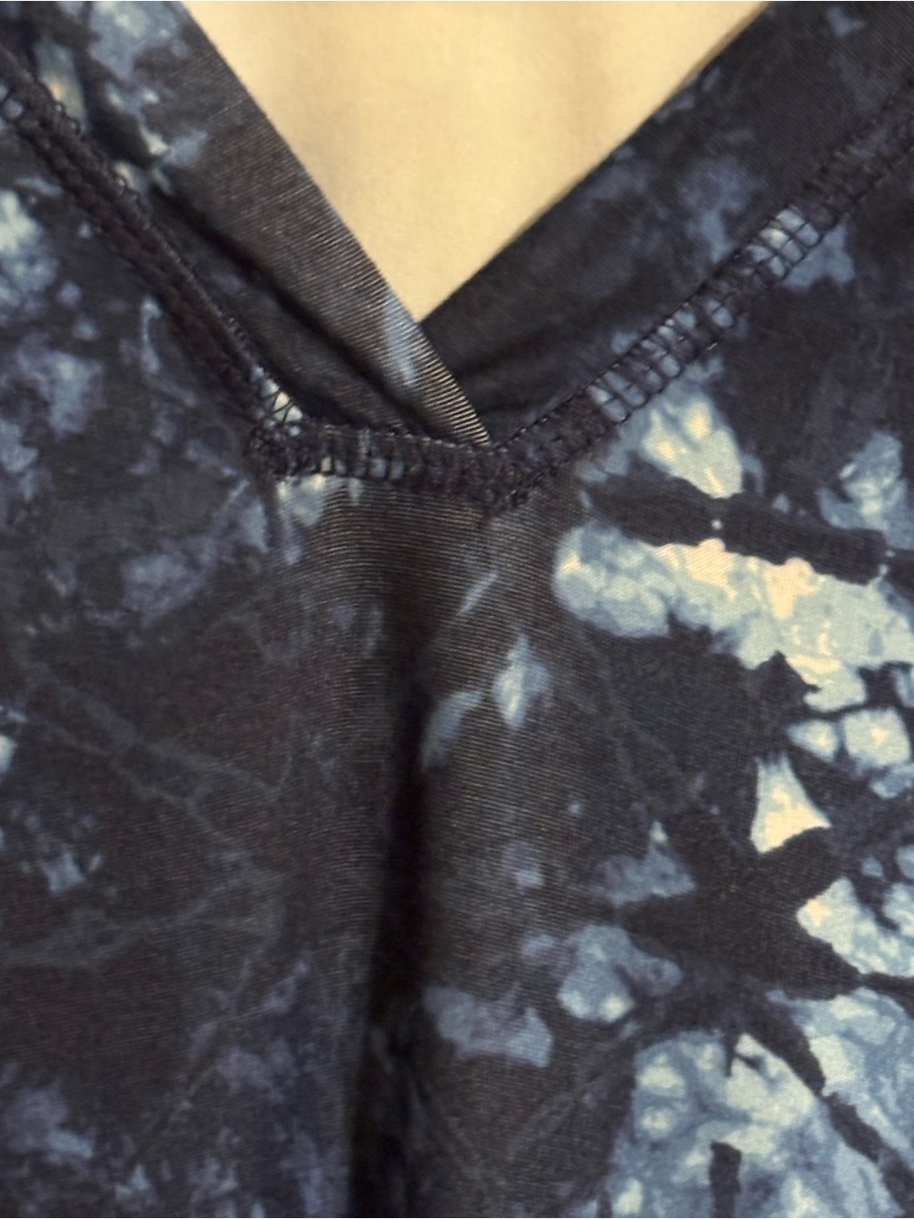 Livi Blue Tie-Dye V-Neck Short Sleeve Tee - Picture 2 of 4